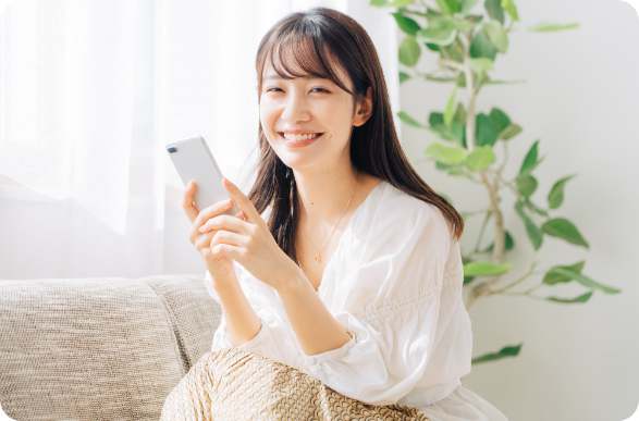 嬉しそうな女性のイメージ